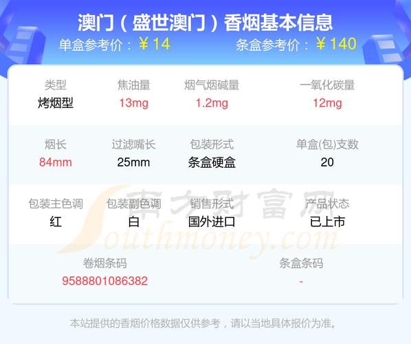 8元MACAU(澳门)香烟总仓(澳门烟多少钱)